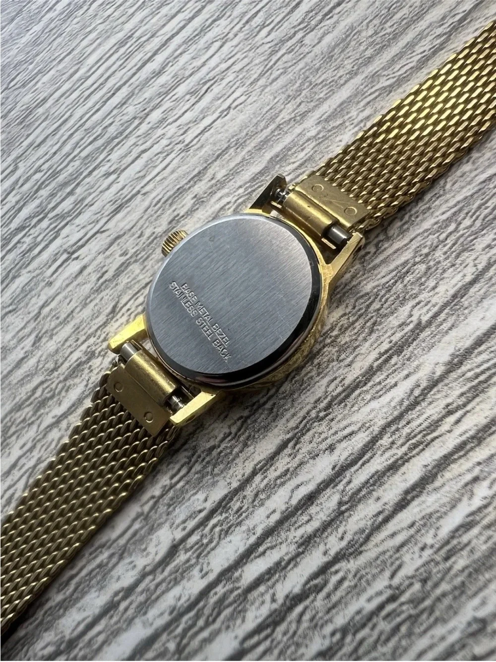 Gruen Precision Gold Tone Quartz Watch - White Dial